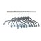 Simplify Children's Velvet Hangers in Grey, 6PK 3227-GREY - alternate 2